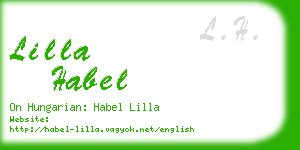 lilla habel business card